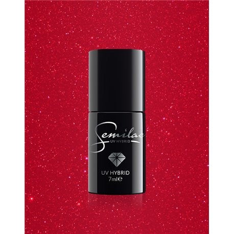 Semilac 025 Glitter Red 7ml.
