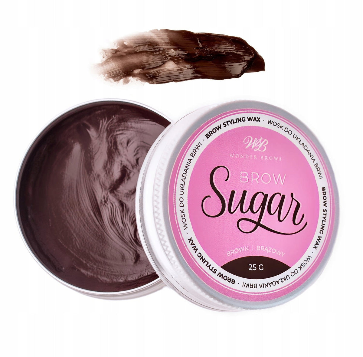 W. Brow Sugar Brązowy Wosk Do Układania Brwi 25g