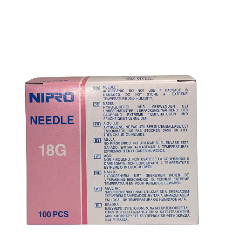 Igły Iniekcyjne Nipro 1,2X1 1/2 Różowe 100szt