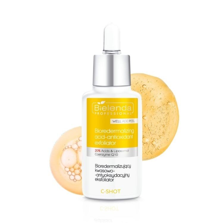 Bielenda C - Shot Bioredermalizujący Kwasowo - Antyoksydacyjny Eksfoliator 20% 30 ml. - daermes.com