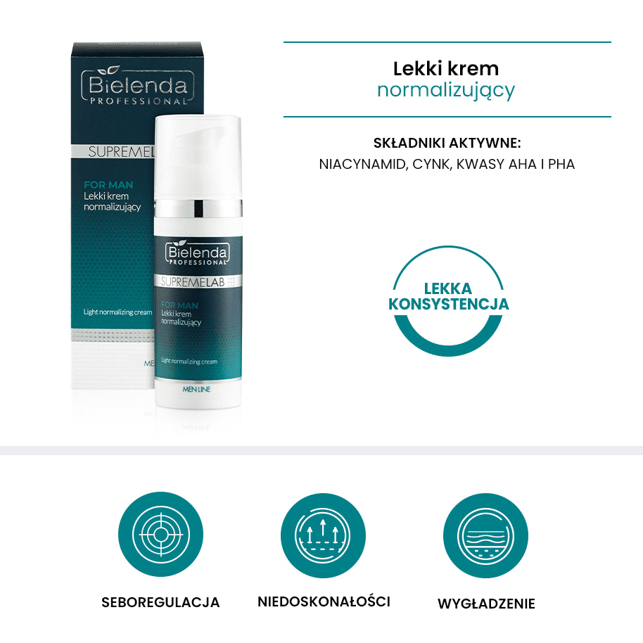 Bielenda men line lekki krem normalizujący 50ml - daermes.com