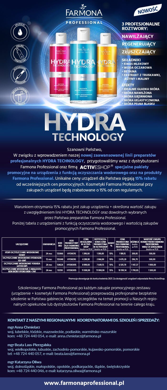 FARMONA HYDRA TECHNOLOGY ROZT.MOCNO ZŁUSZCZ 500ML - daermes.com