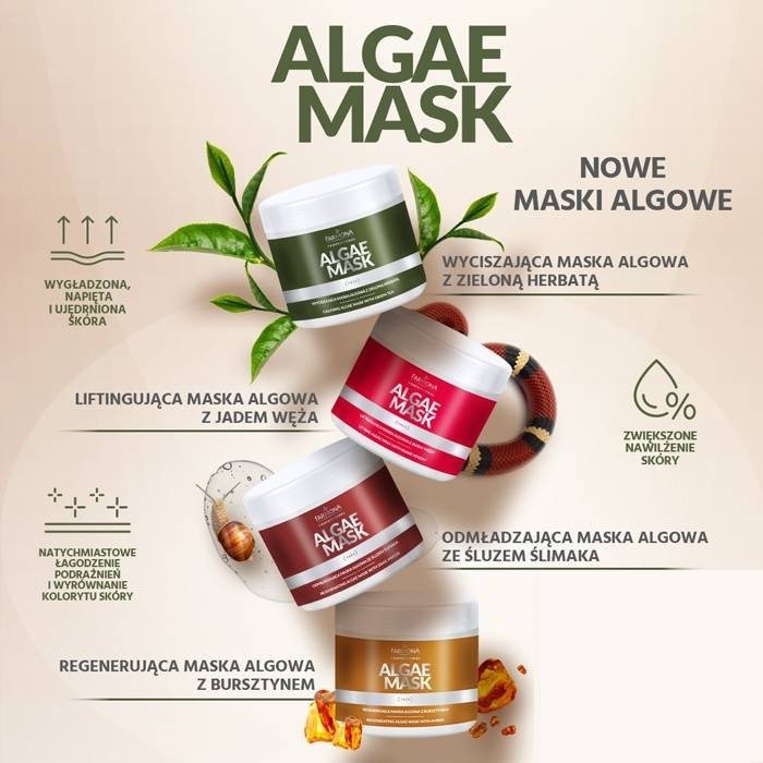 Farmona Maska Algowa Liftingująca z Jadem Węża 160 g. - daermes.com