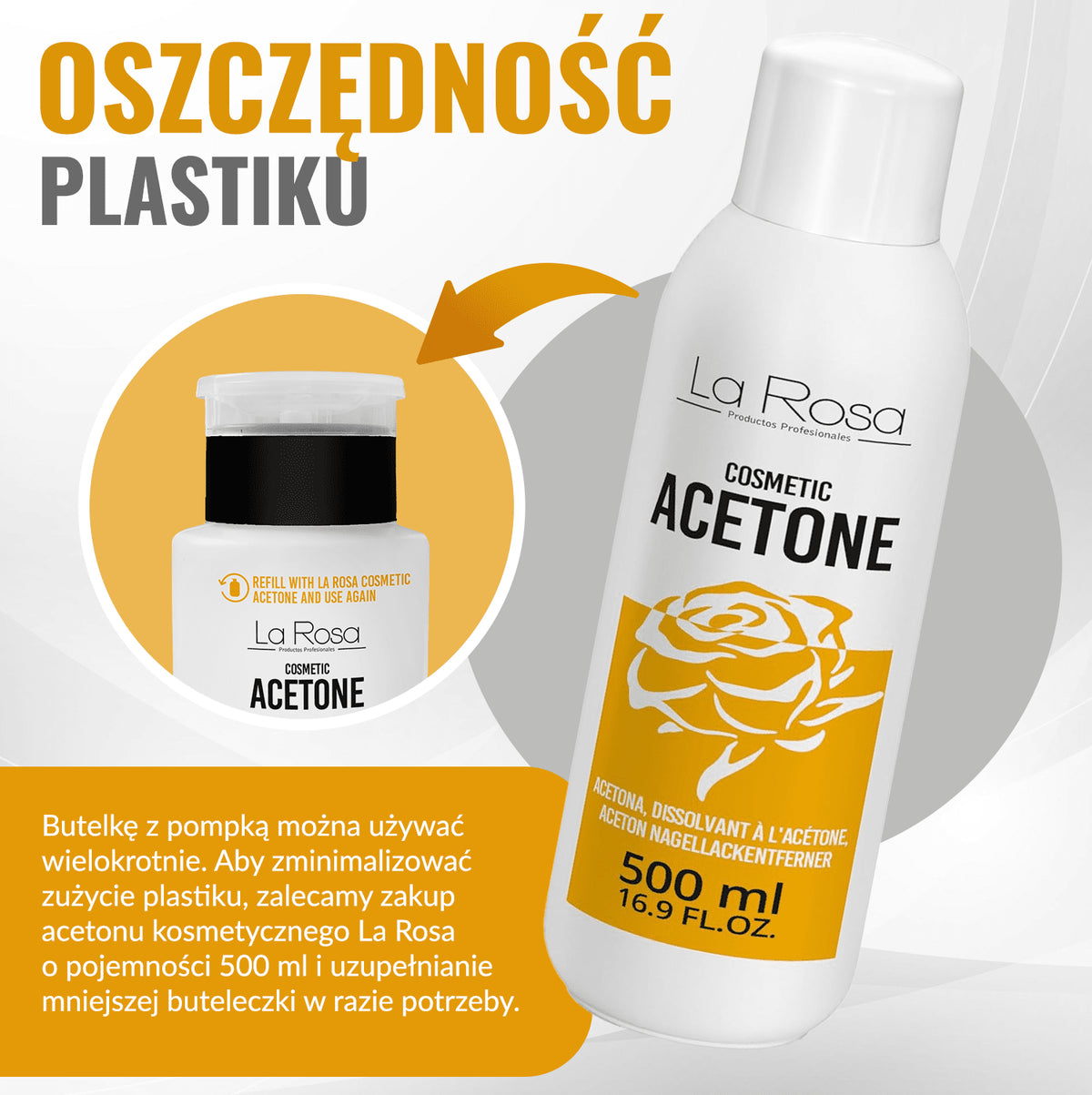 La Rosa Aceton Pump190 ml. - daermes.com