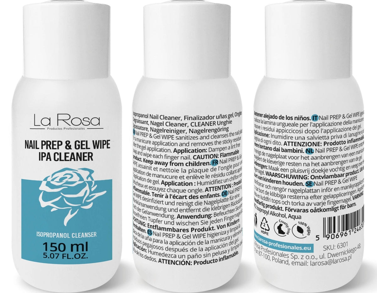 La Rosa Nail Prep & Gel Wipe Ipa Cleaner 150 ml. - daermes.com