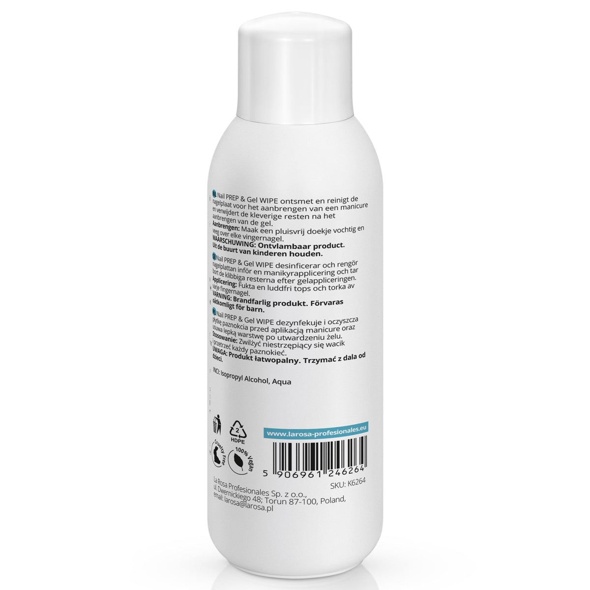 La Rosa Nail Prep & Gel Wipe Ipa Cleaner 500 ml. - daermes.com