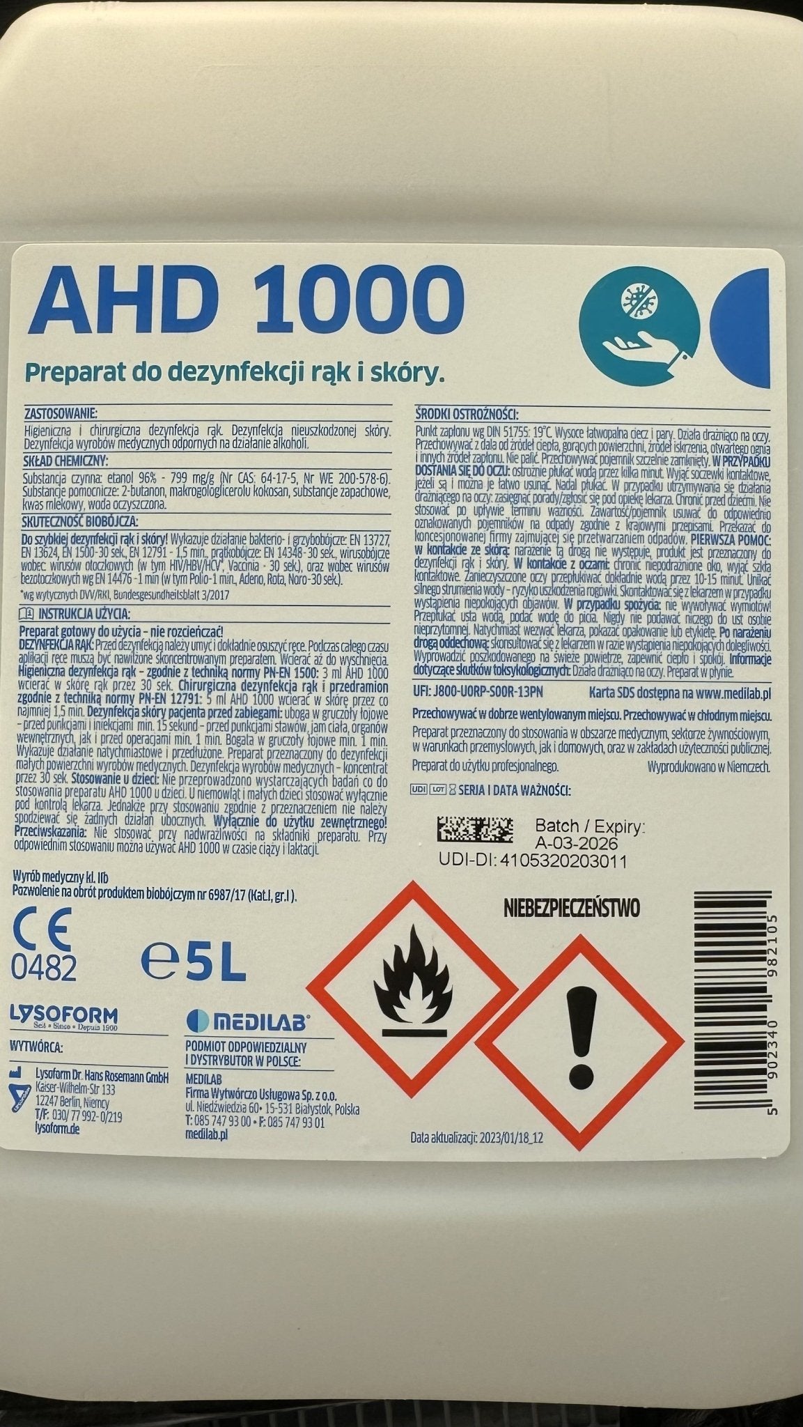 MEDILAB AHD1000 5 LITRÓW - daermes.com