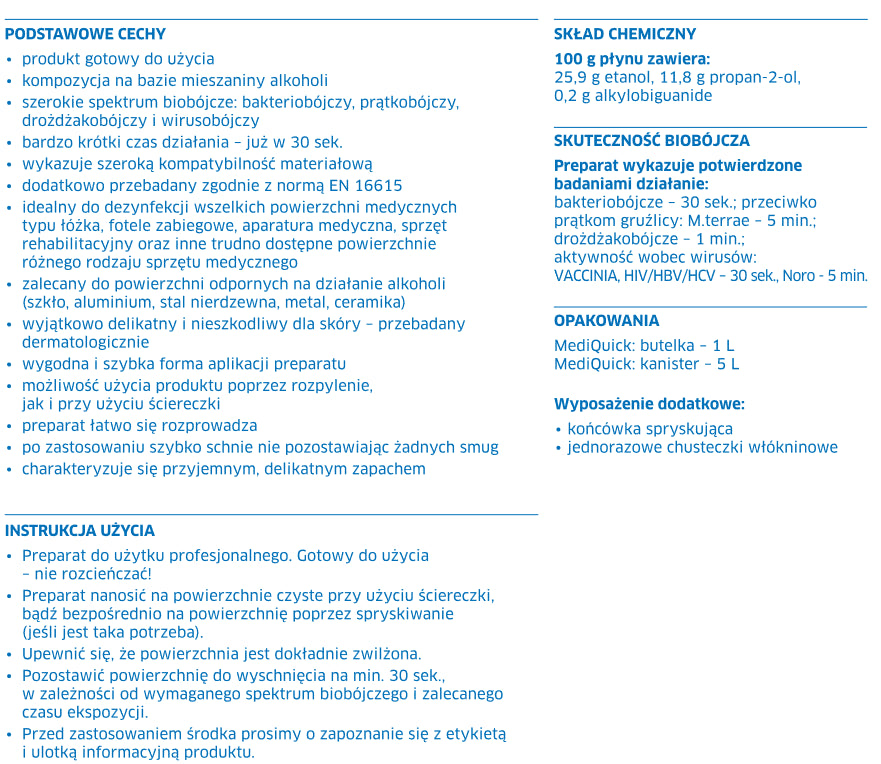 MEDILAB MEDIQUICK 1 LITR ZE SPRYSKIWACZEM - daermes.com