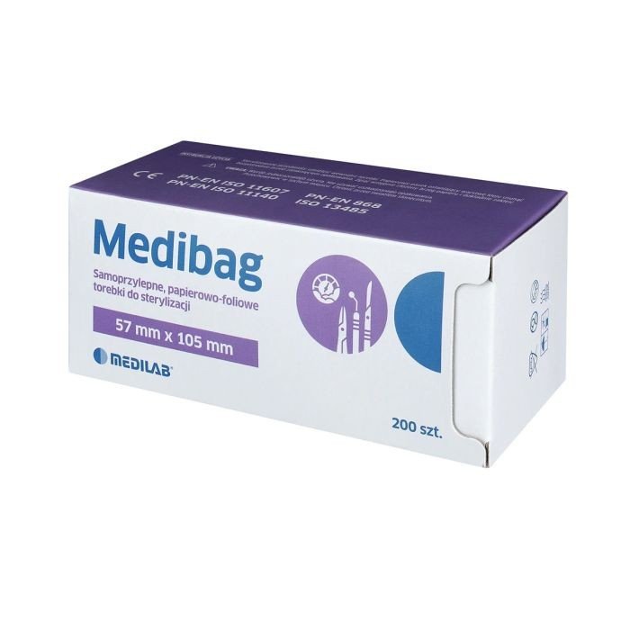 MEDILAB TOREBKI FOL - PAP 57X105 200SZT MEDIBAG - daermes.com