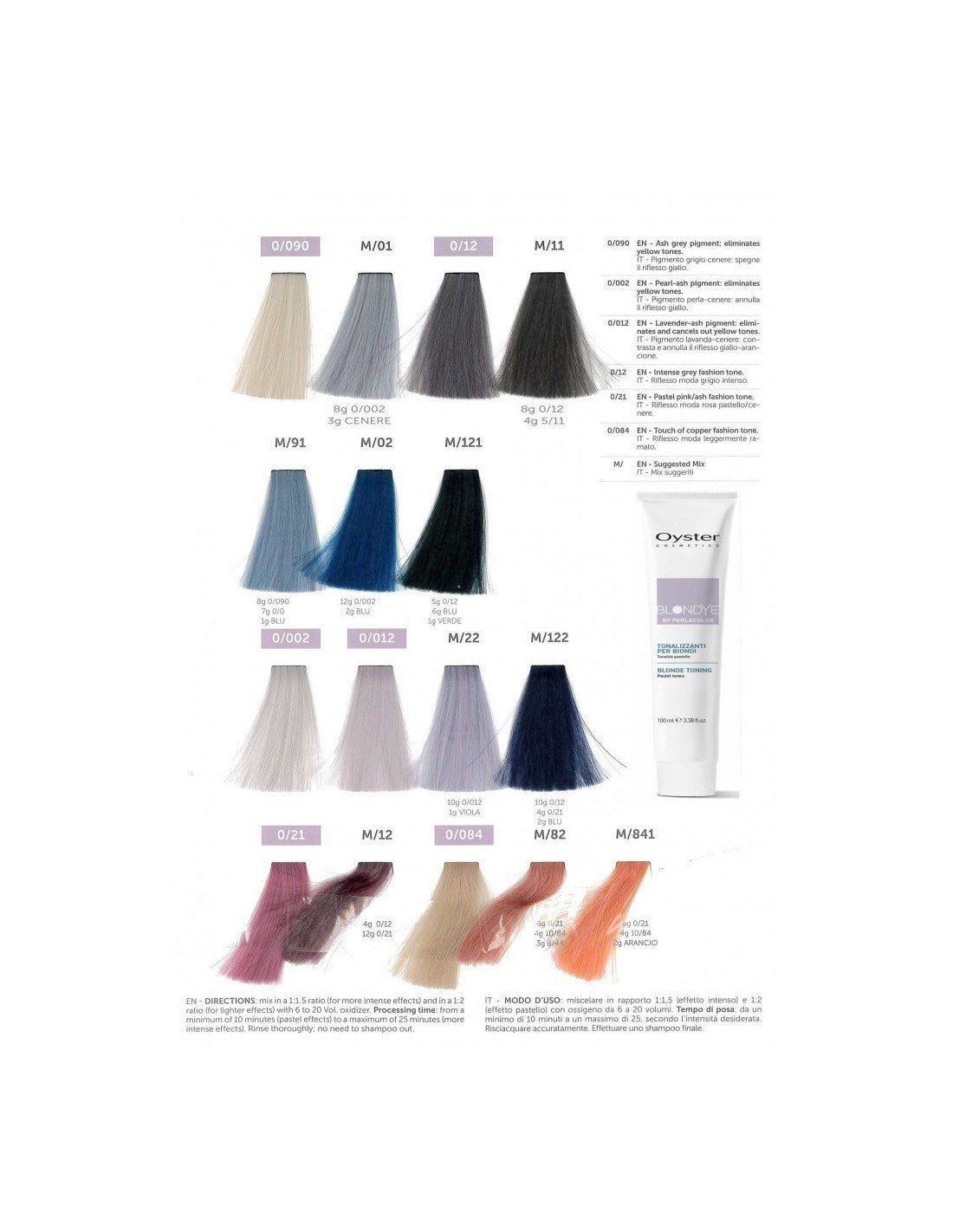 OYSTER BLONDYE TONER DO WŁOSÓW BLOND 0/012 100ML. - daermes.com