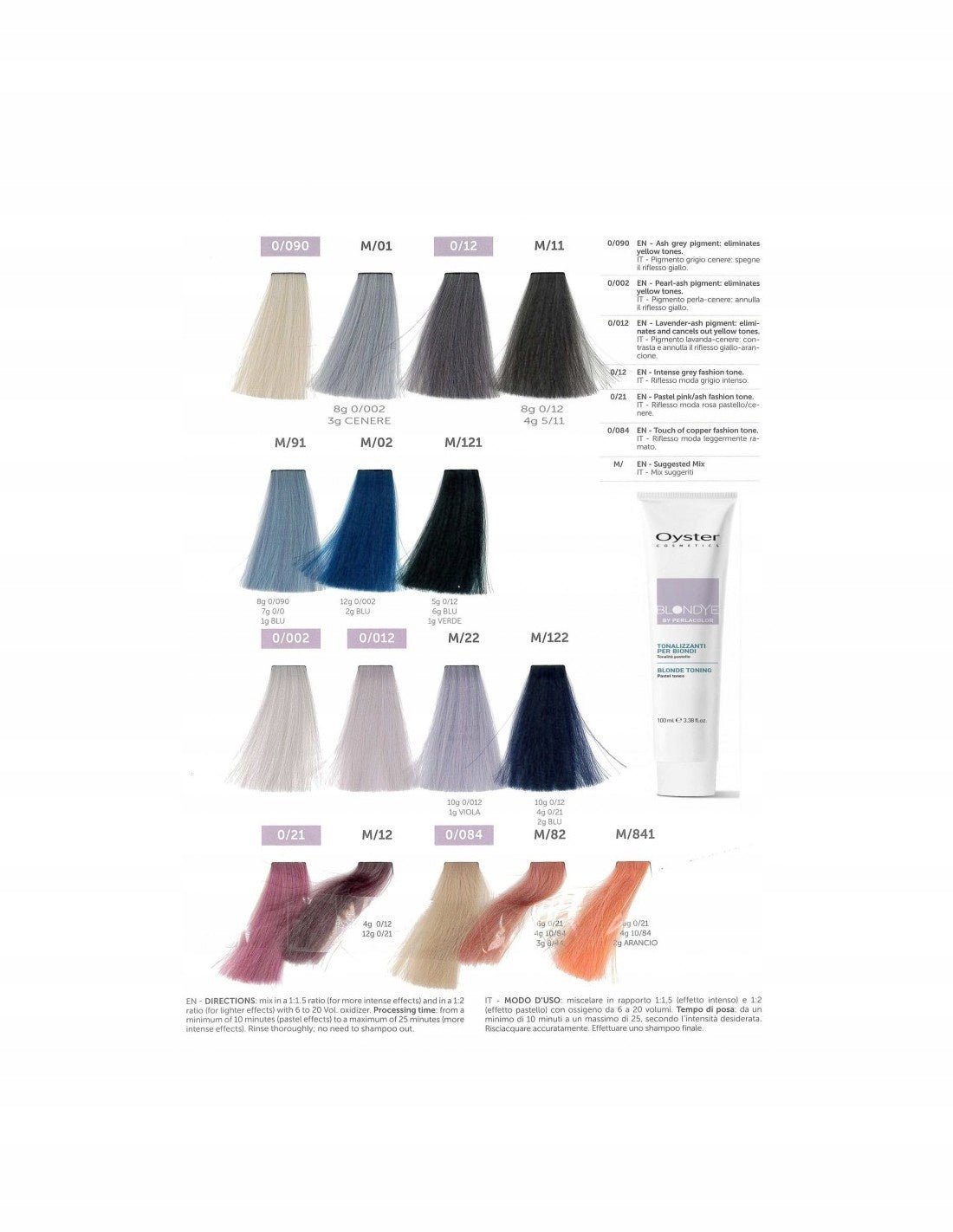 OYSTER BLONDYE TONER DO WŁOSÓW BLOND 0/012 100ML. - daermes.com