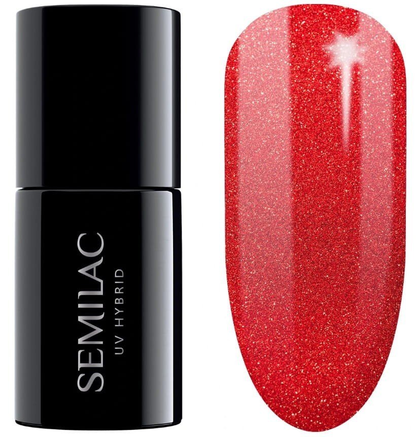 SEMILAC 346 CHIC RED GLITER 7ML - daermes.com