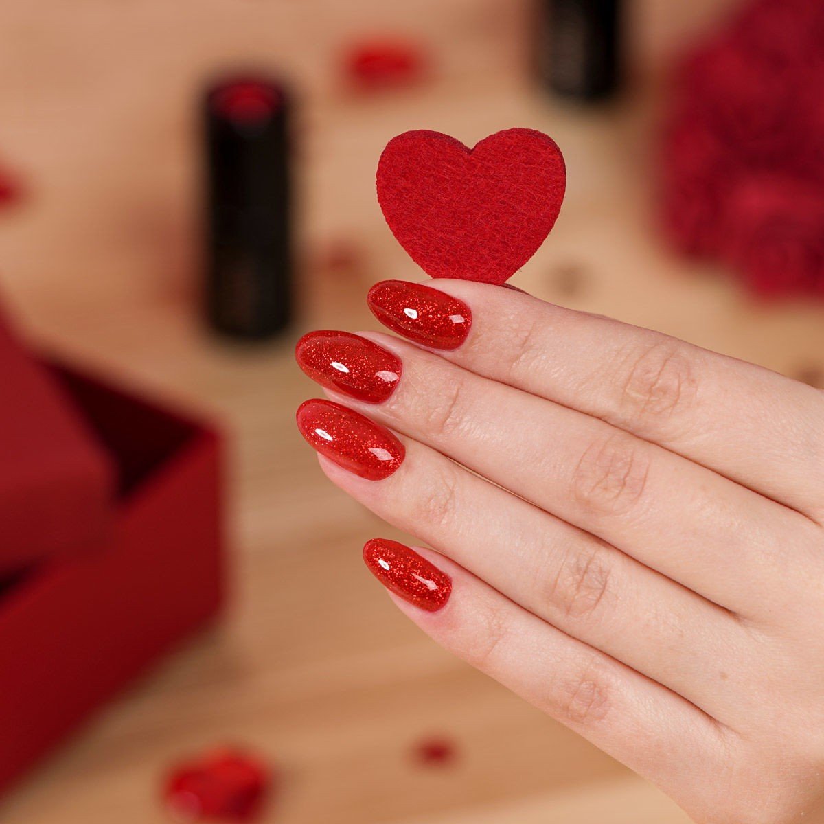 SEMILAC 346 CHIC RED GLITER 7ML - daermes.com