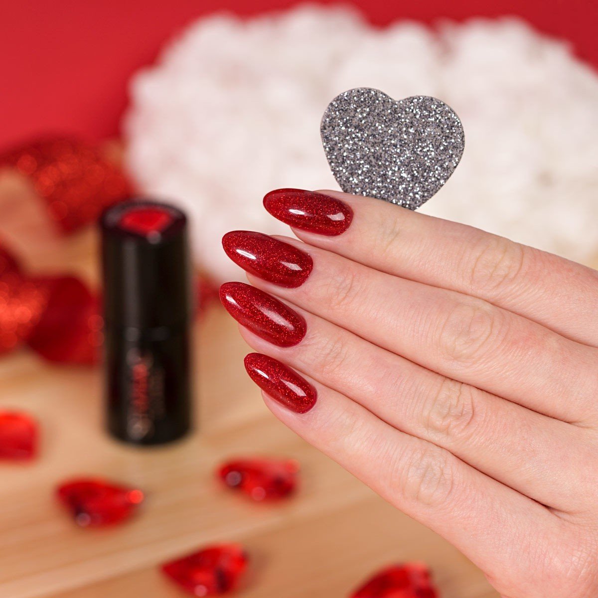 SEMILAC 347 PRETTY RED GLITER 7ML - daermes.com