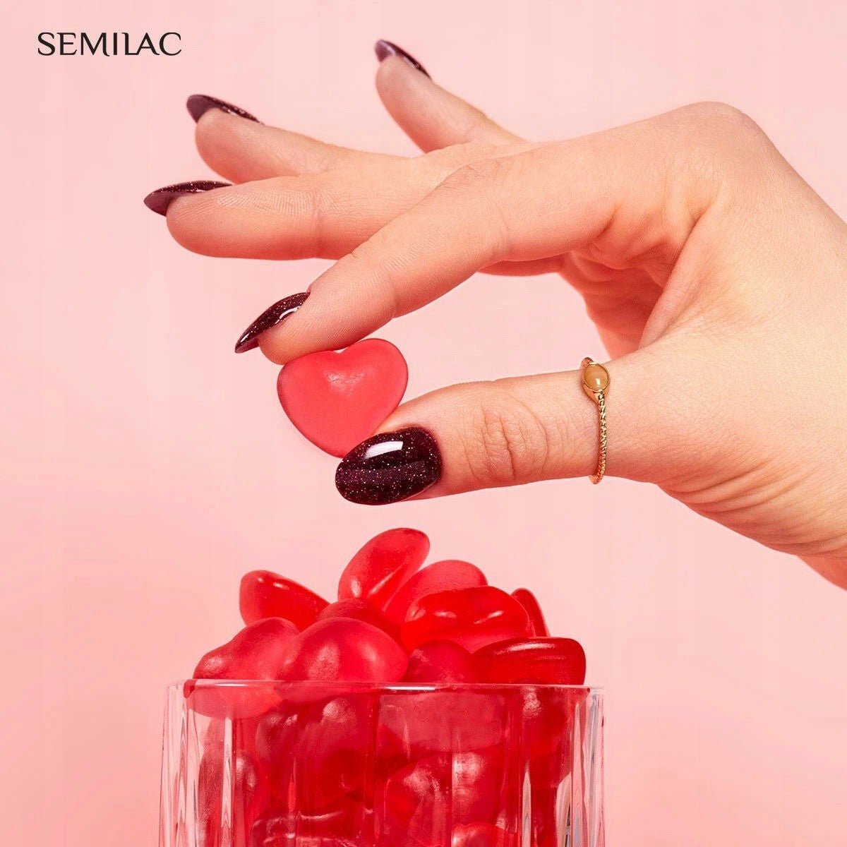 SEMILAC 393 LAKIER H SPARKLING BLACK CHERRY 7ML. - daermes.com