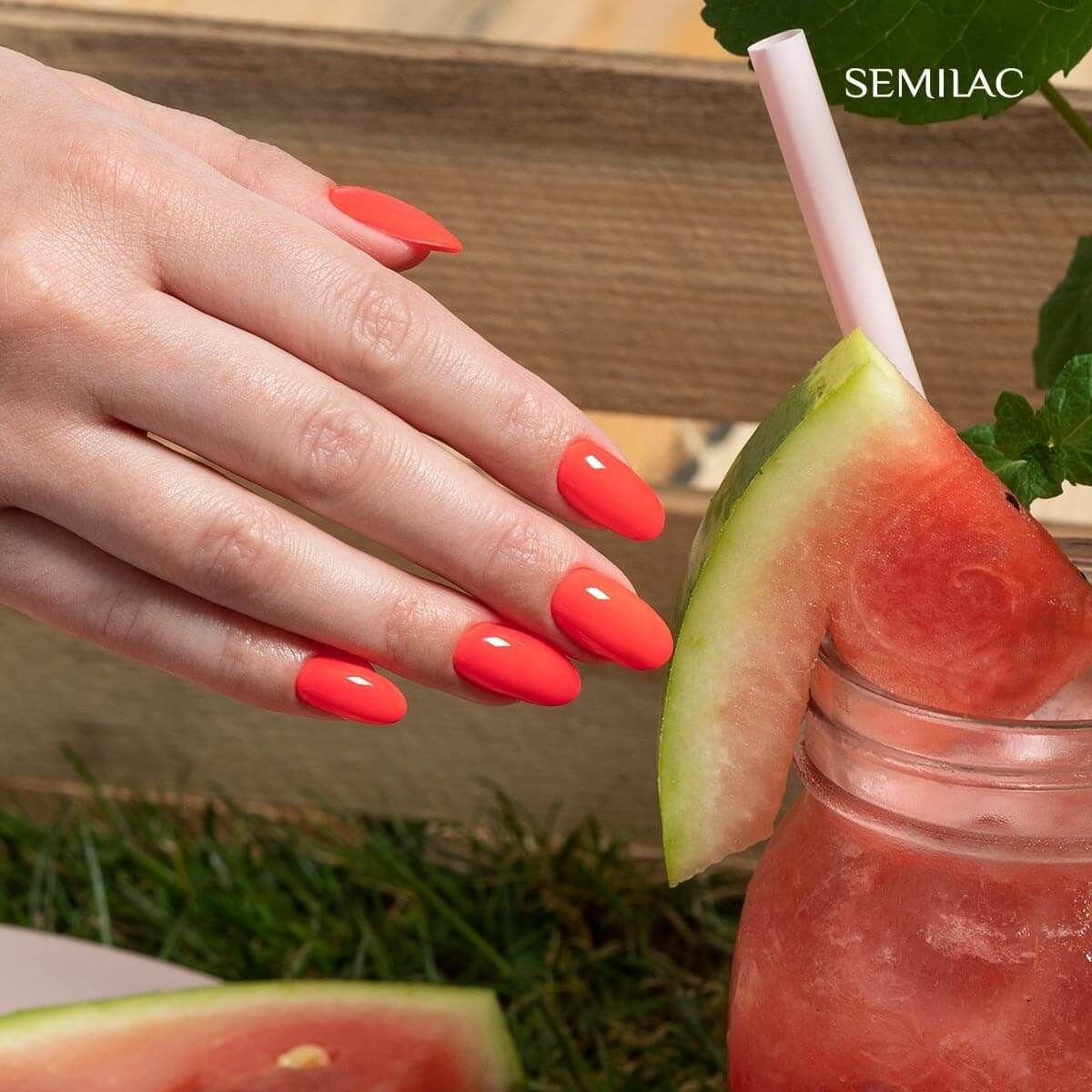 SEMILAC 570 LAKIER HYBRYDOWY NEON WATERMELON 7 ML - daermes.com
