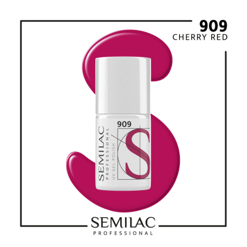 SEMILAC PROF.909 CHERRY RED 7ML - daermes.com