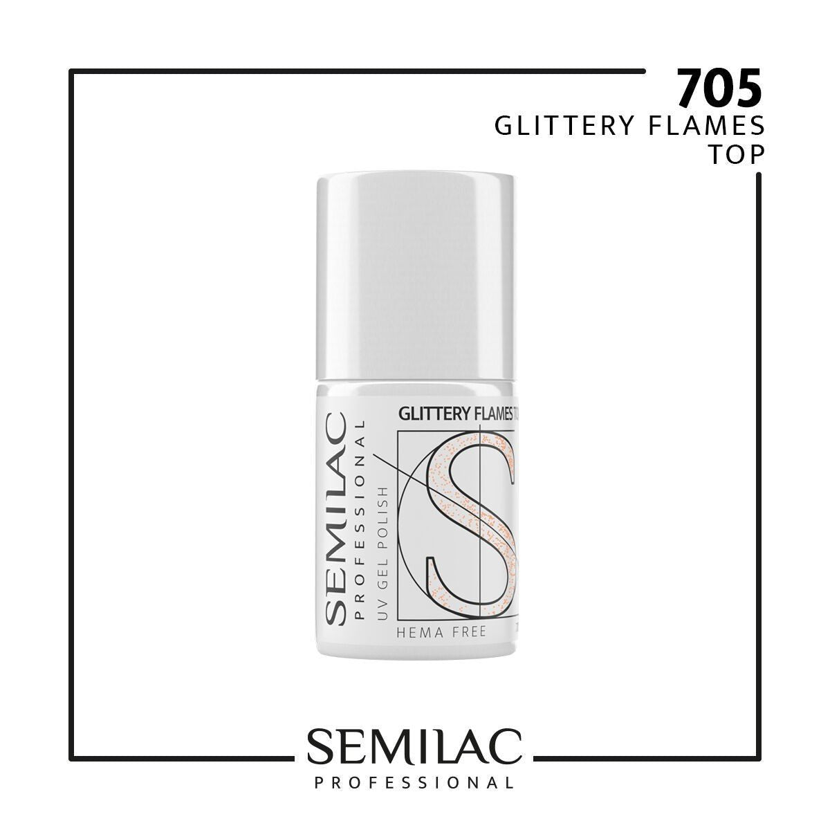 SEMILAC PROFESSIONAL 705 GLITTER FLAMS 11ML - daermes.com