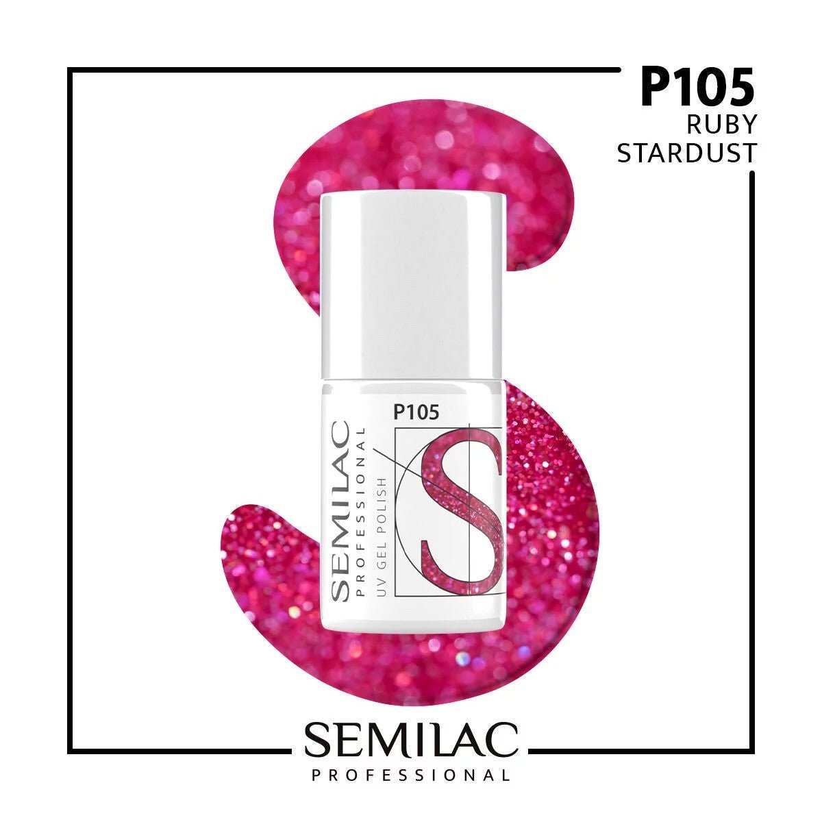 Semilac Professional P105 Ruby Stardust 7 ml. - daermes.com