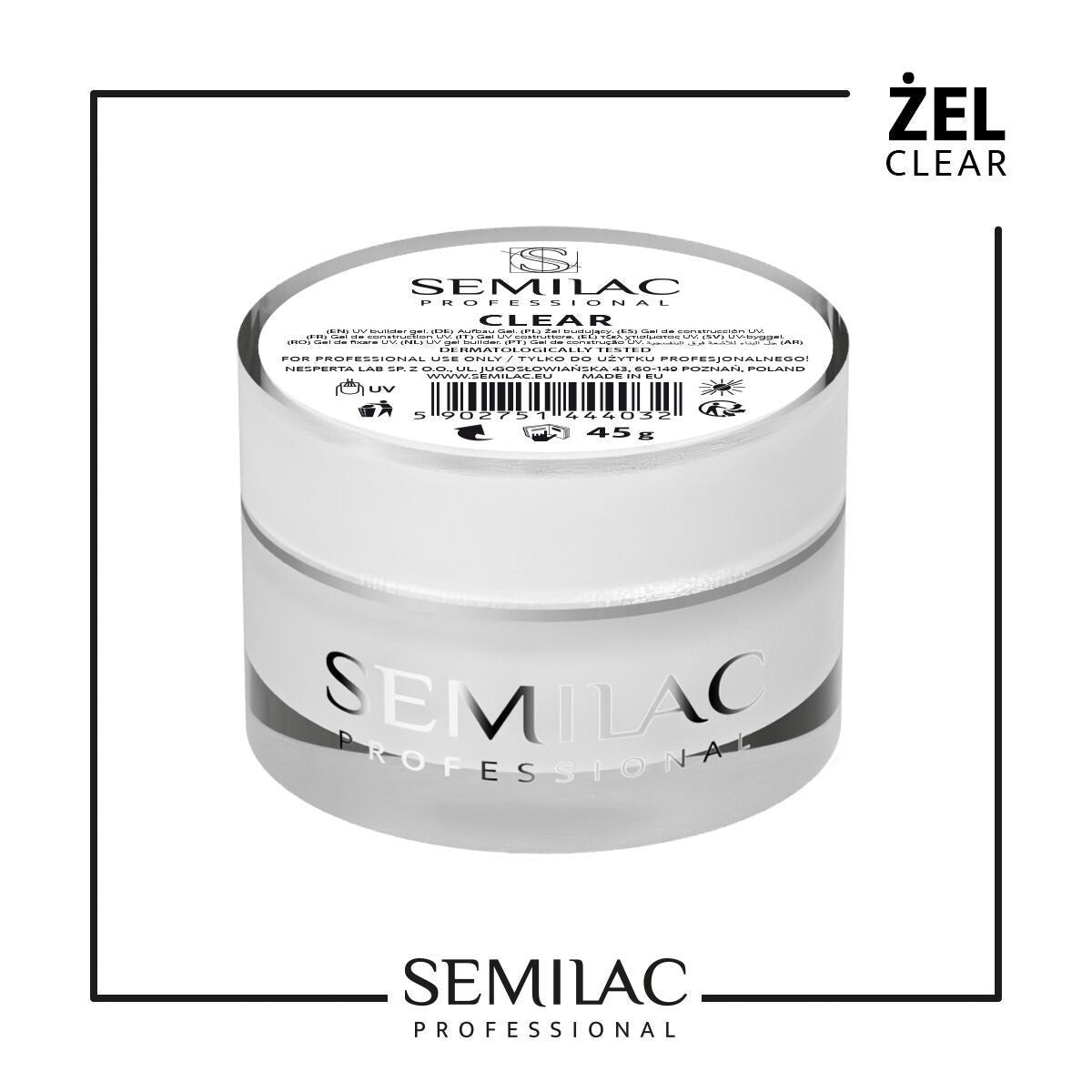 SEMILAC PROF.ŻEL BUILDER GEL CLEAR 45G - daermes.com
