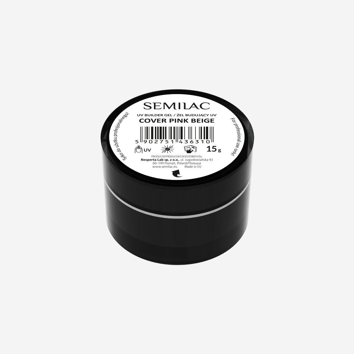 SEMILAC ŻEL BUILDER GEL COVER PINK BEIGE 15G - daermes.com