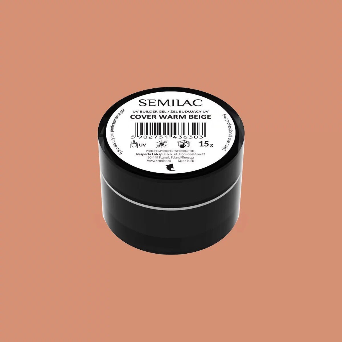 SEMILAC ŻEL BUILDER GEL COVER WARM BEIGE 15G - daermes.com
