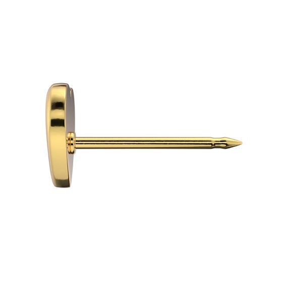 STUDEX 7523 - 3564 BIAŁE SERDUSZKO W ZŁOTEJ OPRAWIE - daermes.com