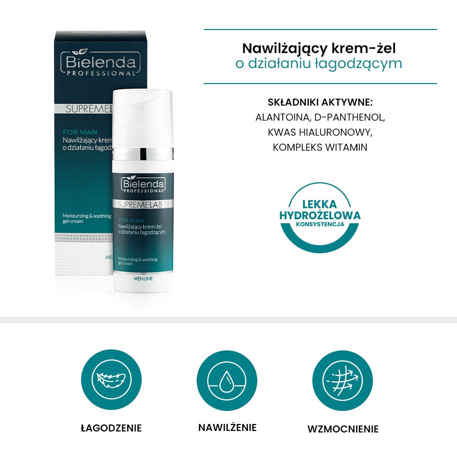 Supremelab men line nawilż.krem - żel łagodzący 50ml - daermes.com