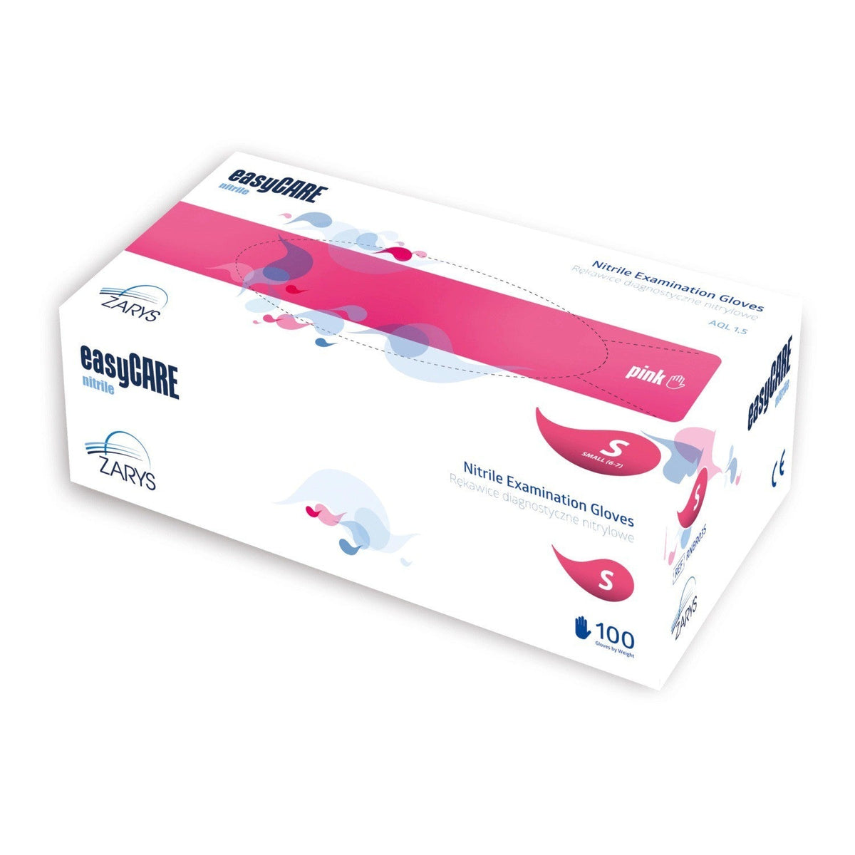 Zarys Rękawice Nitrylowe Rozmiar S 100 Szt. Różowe - daermes.com