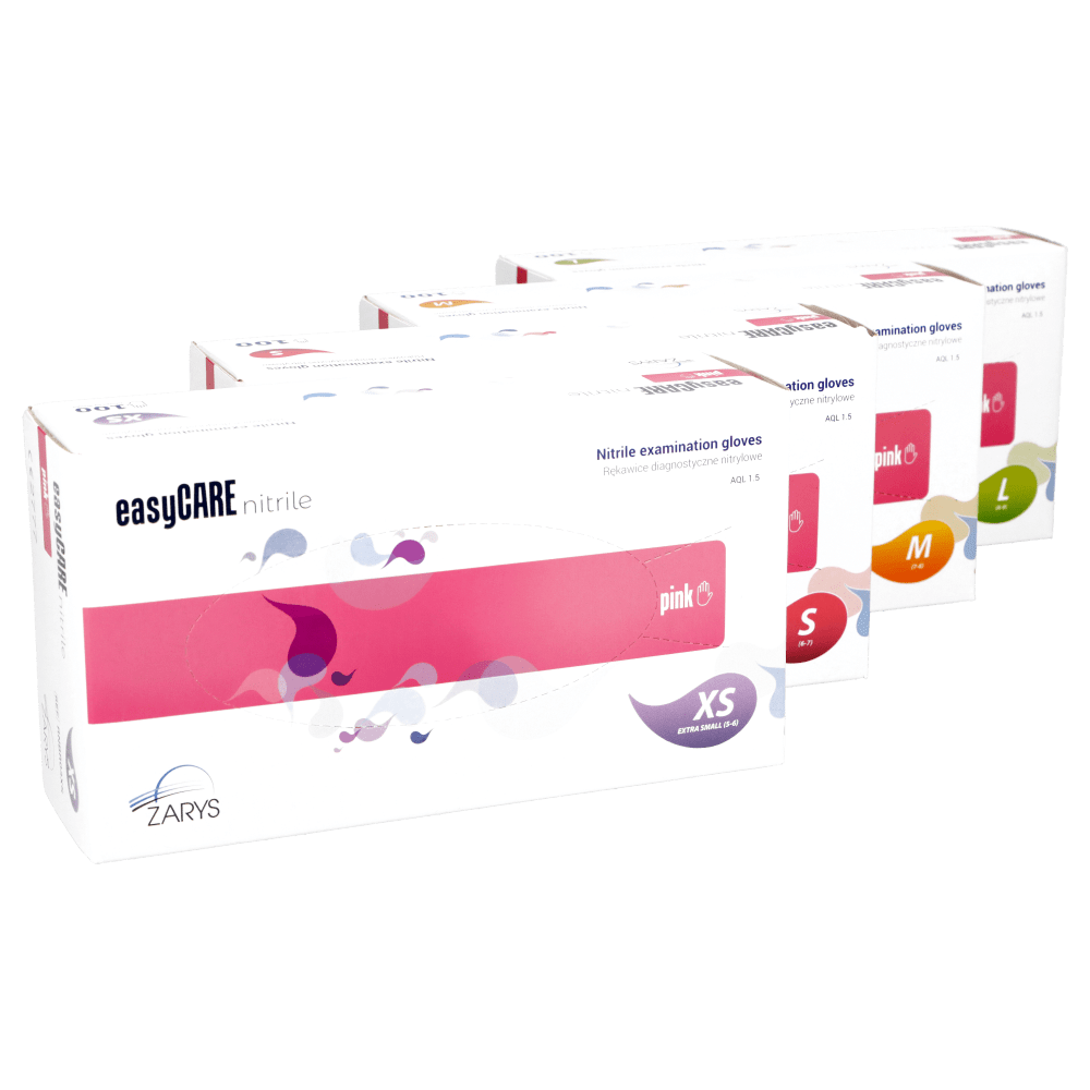 Zarys Rękawice Nitrylowe Rozmiar S 100 Szt. Różowe - daermes.com