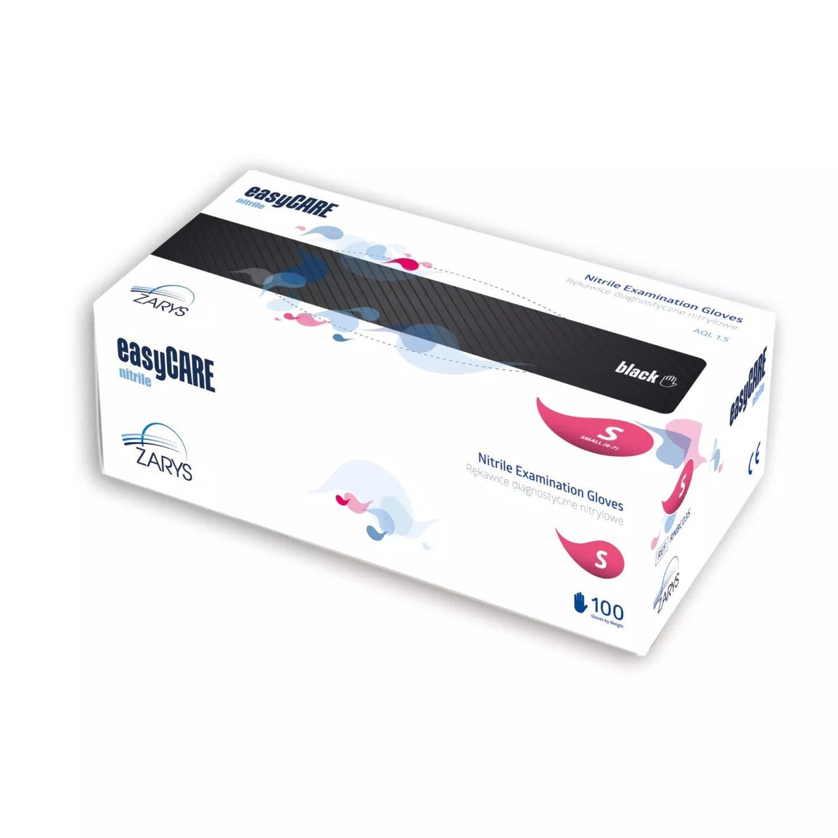 Zarys Rękawice Nitrylowe Rozmiar XS 100 Szt. Czarne - daermes.com